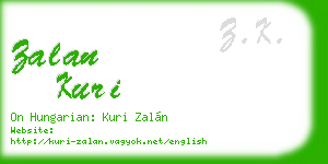 zalan kuri business card